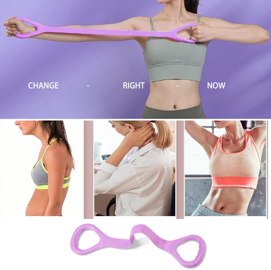 Fitness Elastic Resistance Band for Yoga Pilates Arm Back Shoulder Exercise