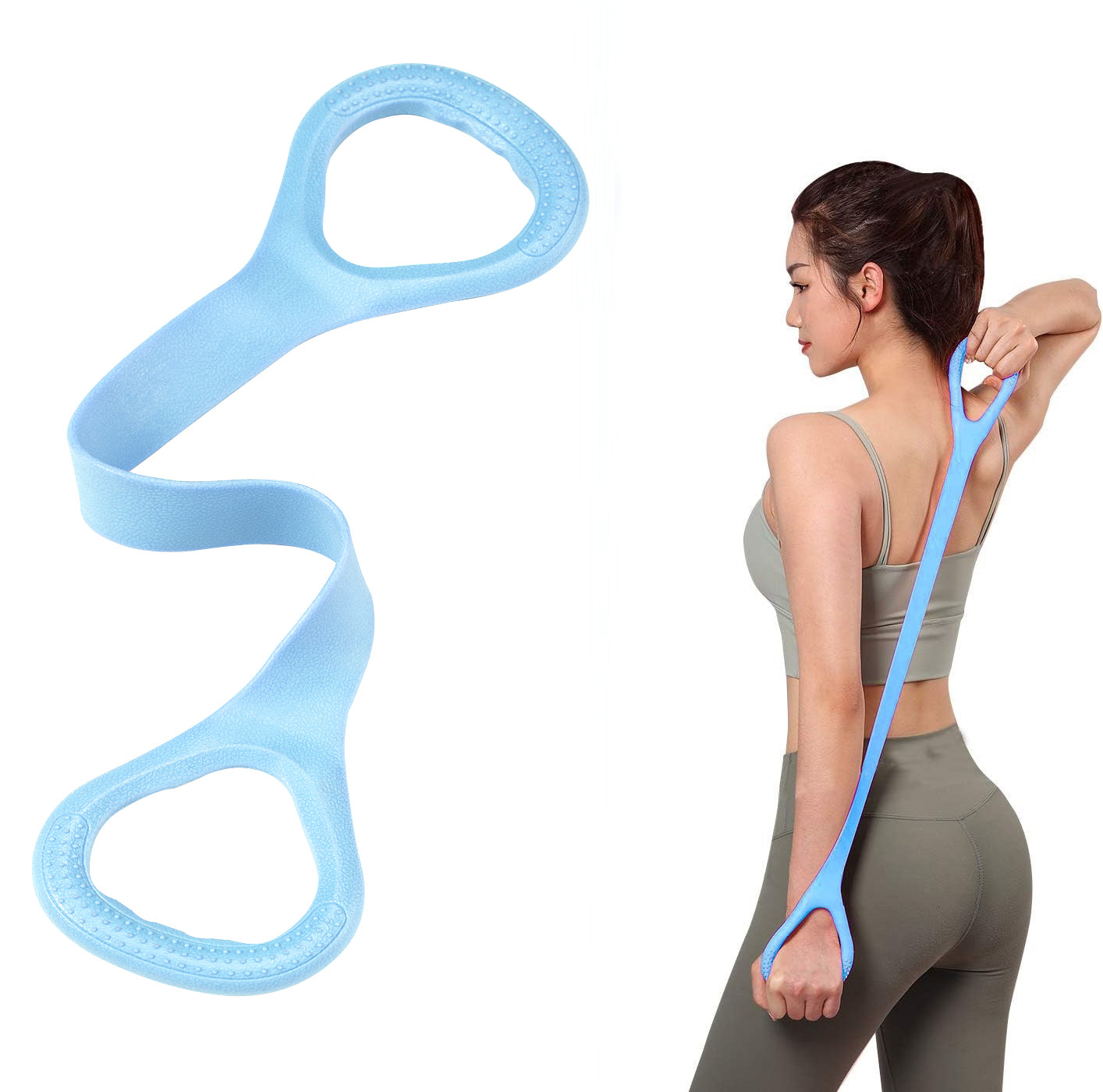 Fitness Elastic Resistance Band for Yoga Pilates Arm Back Shoulder Exercise