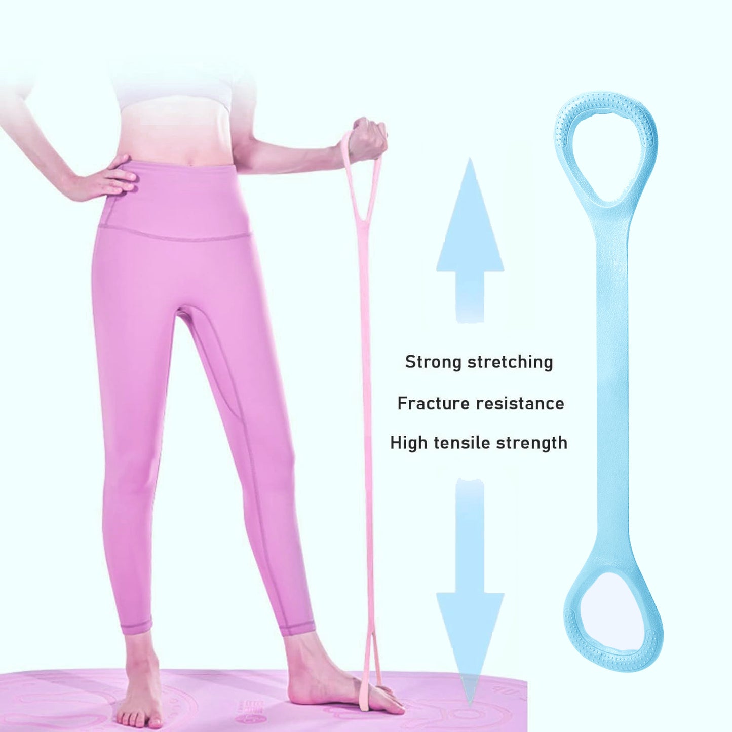 Fitness Elastic Resistance Band for Yoga Pilates Arm Back Shoulder Exercise